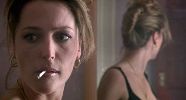 Gillian Anderson smoking a cigarette