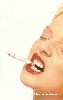 Drew Barrymore smoking a cigarette