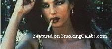 Monica Bellucci smoking a cigarette