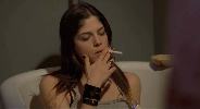Selma Blair smoking a cigarette