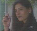 Alicia Coppola smoking a cigarette