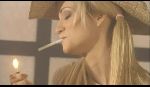 Jessica Drake smoking a cigarette