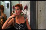 Teri Hatcher smoking a cigarette