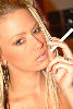 Jenna Jameson smoking a cigarette