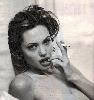 Angelina Jolie smoking a cigarette