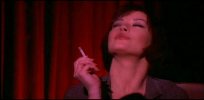 Catherine Zeta Jones smoking a cigarette